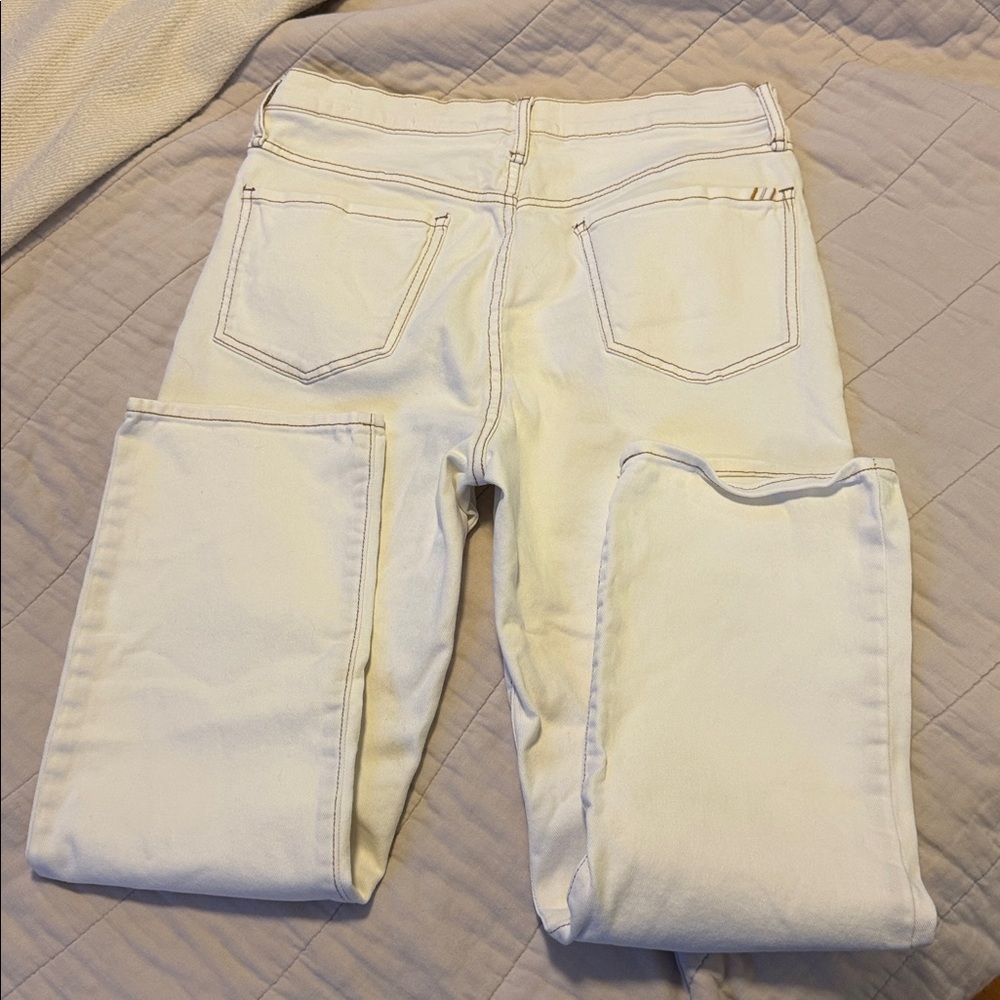 Sam Edelman // Jeans High Rise Slim Straight Ankle in Undyed Natural - Picture 6 of 6